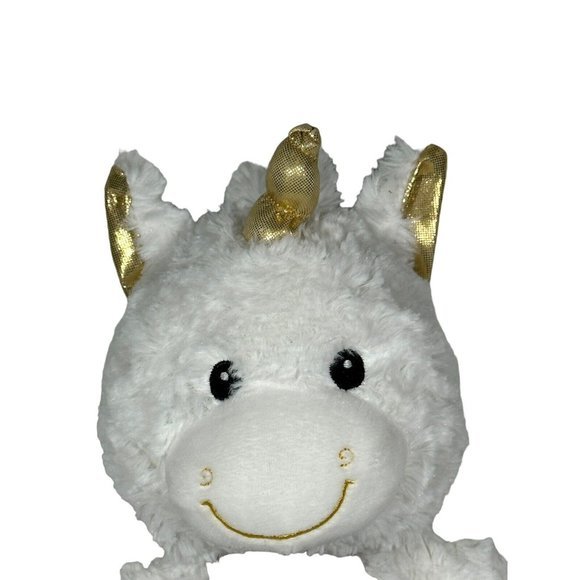 Spark Create Imagine Plush Unicorn Rattle‎ Crinkle White 11" Gold Horn - Picture 5 of 7